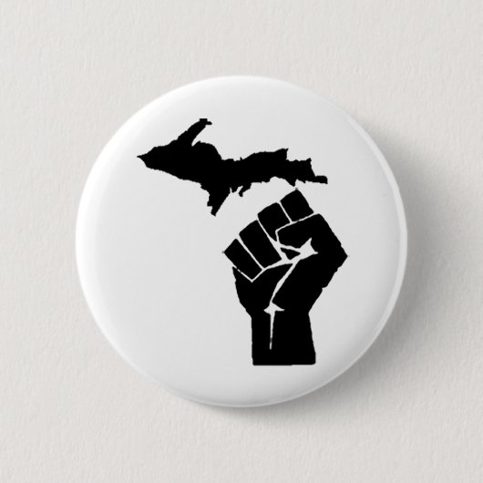 Michigan Fist Ronde Button 5,7 Cm (Voorkant)