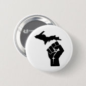 Michigan Fist Ronde Button 5,7 Cm (Voorkant /achterkant)