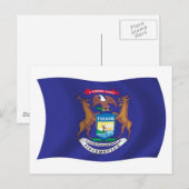 Michigan Flag Briefkaart (Voorkant / Achterkant)