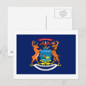 Michigan Flag Briefkaart (Voorkant / Achterkant)