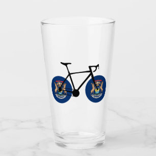 Michigan Flag Cycling Glas