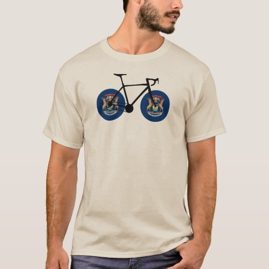 Michigan Flag Cycling T-shirt (Voorkant)