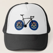 Michigan Flag Cycling Trucker Pet (Voorkant)