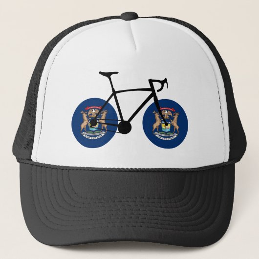 Michigan Flag Cycling Trucker Pet (Voorkant)