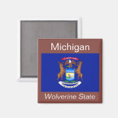 Michigan Flag Magnet (Voorkant / Achterkant)