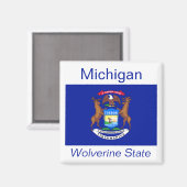 Michigan Flag Magnet (Voorkant / Achterkant)