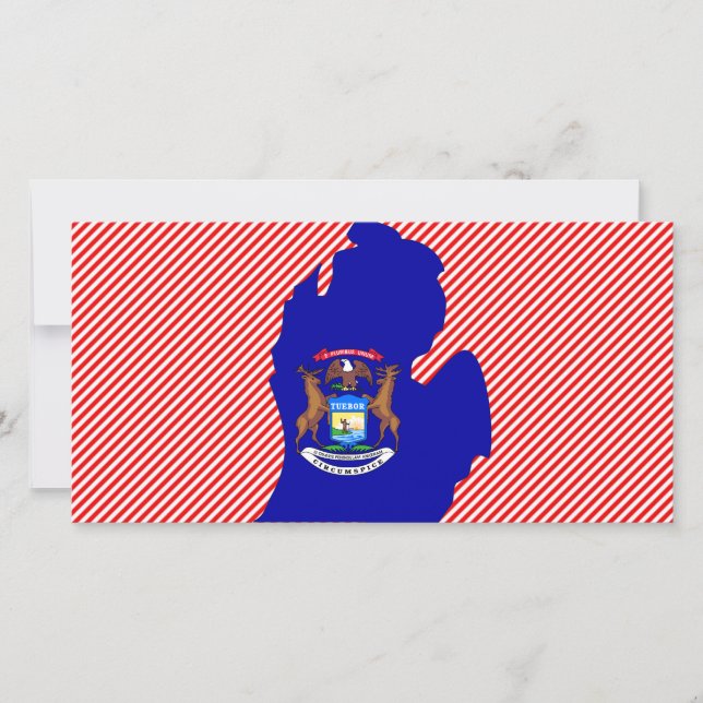 Michigan Flag Map (Voorkant)