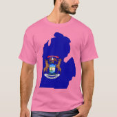 Michigan Flag Map T-shirt (Voorkant)