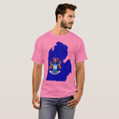 Michigan Flag Map T-shirt (Voorkant volledig)