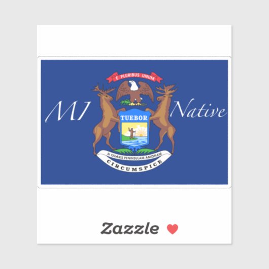 Michigan Flag Native Sticker (Vel)
