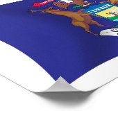 Michigan Flag Poster Print (Hoek)