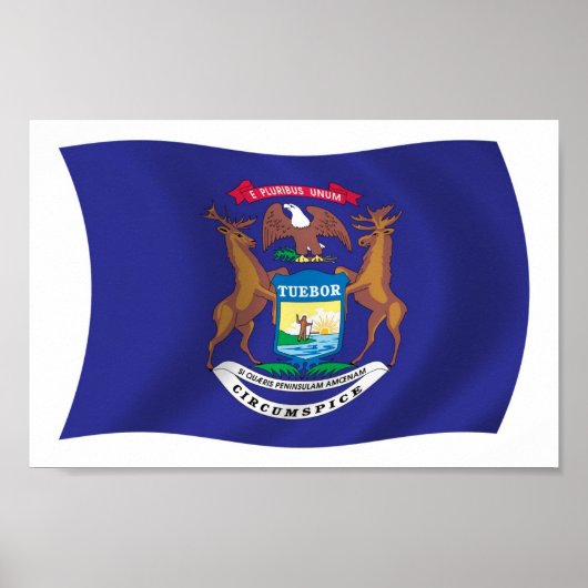 Michigan Flag Poster Print (Voorkant)