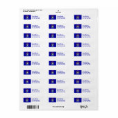 Michigan Flag Retouradres Labels (Full Sheet)