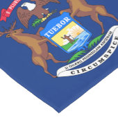 Michigan flag & Sport fan house decor/Michigan Korte Tafelloper (Hoek)