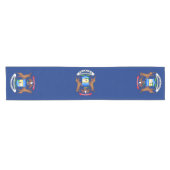 Michigan flag & Sport fan house decor/Michigan Korte Tafelloper (Horizontaal)