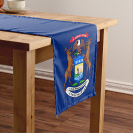 Michigan flag & Sport fan house decor/Michigan Korte Tafelloper