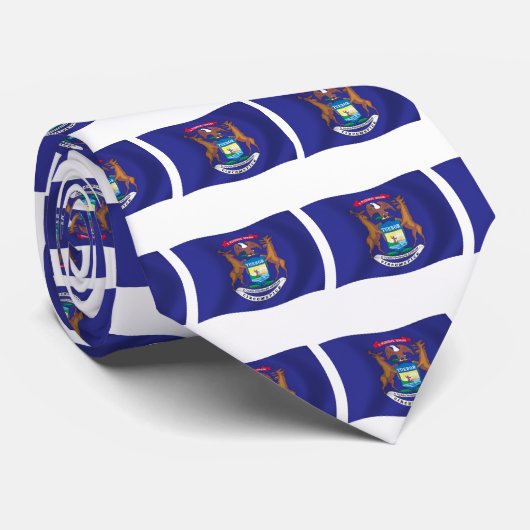 Michigan Flag Stropdas (Opgerold)