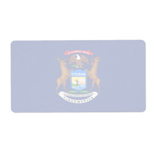 Michigan Flauw Vlag Verzendlabel
