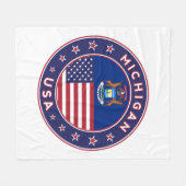 Michigan Fleece Deken (Voorkant (Horizontaal))