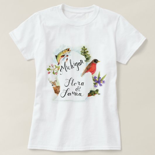 Michigan Flora & Fauna T-shirt (Design voorkant)