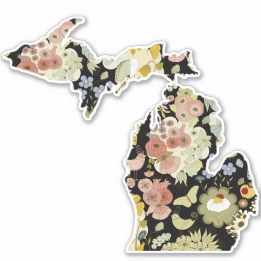 Michigan Floral Sticker (Voorkant)