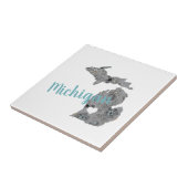 Michigan Floral vulde Silhouette Tegeltje (Zijkant)