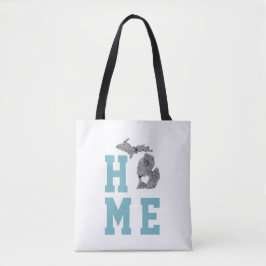 Michigan Floral vulde Silhouette Tote Bag