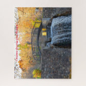 Michigan Footbridge. Kerstgroeten Legpuzzel (Verticaal)