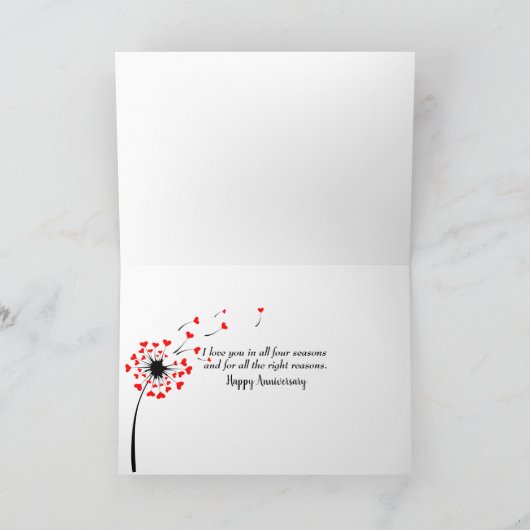 Michigan Four Seasons Jubileum Card Kaart (Binnen)