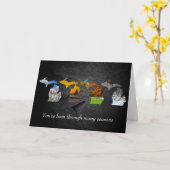 Michigan Four Seasons Jubileum Card Kaart (Gele Bloem)