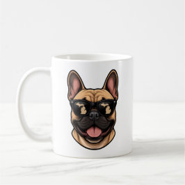 Michigan Franse Bulldog met zonnebril Koffiemok