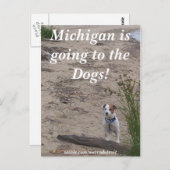 Michigan gaat naar de Honden. Briefkaart (Voorkant / Achterkant)