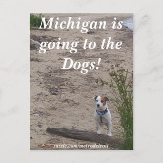 Michigan gaat naar de Honden. Briefkaart
