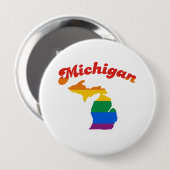 MICHIGAN GAY PRIDE RONDE BUTTON 4,0 CM (Voorkant /achterkant)