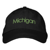 Michigan geborduurd honkbalhoed geborduurde pet (Voorkant)