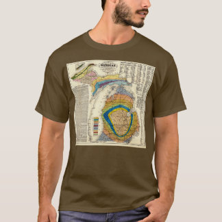 Michigan Geological Map 1865 T-shirt
