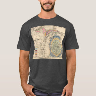 Michigan Geology Map 1873 T-shirt