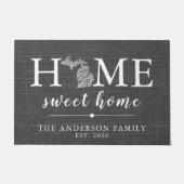 MICHIGAN gepersonaliseerde staat Deurmat (Voorkant)