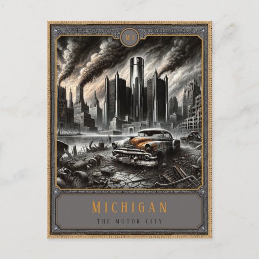Michigan | Gotische kunst Briefkaart (Voorkant)