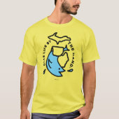 Michigan - Grab Life by Hand™ Fish T-Shirt (Voorkant)