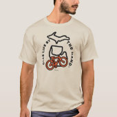 Michigan - Grab Life by the Hand™ Bike T-Shirt (Voorkant)