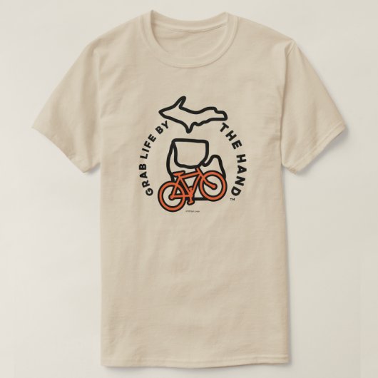 Michigan - Grab Life by the Hand™ Bike T-Shirt (Design voorkant)