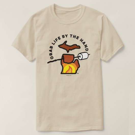Michigan - Grab Life by the Hand™ Campfire T-shirt (Design voorkant)