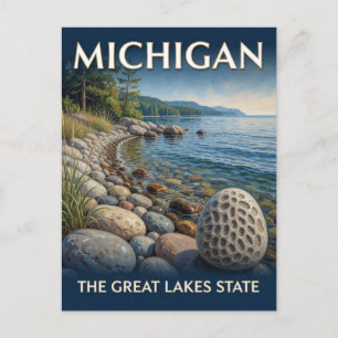 Michigan Great Lakes kustlijn 🌊 Briefkaart