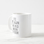 Michigan Great Lakes Minimalist Coffee Mug Koffiemok (Voorkant links)