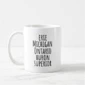 Michigan Great Lakes Minimalist Coffee Mug Koffiemok (Links)