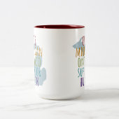 Michigan Great Lakes Mitten State Coffee Mug Tweekleurige Koffiemok (Center)