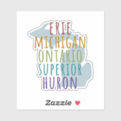 Michigan Great Lakes Pride Vinyl Sticker (Vel)