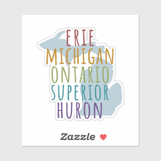 Michigan Great Lakes Pride Vinyl Sticker (Vel)