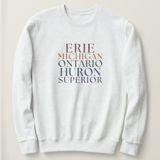 Michigan Great Lakes Pullover Sweatshirt (Design voorkant)